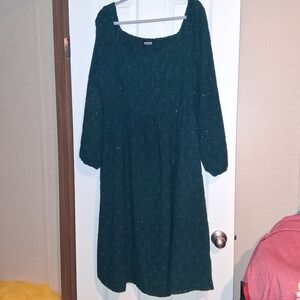 BloomChic Green Sparkle Dress, Holiday, Size 18-20